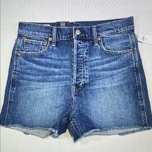 Women's Blue Denim Athletic Shorts
